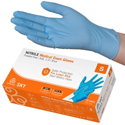 evercare® Examination Gloves, Nitrile SKY