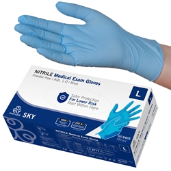 evercare® Examination Gloves, Nitrile SKY
