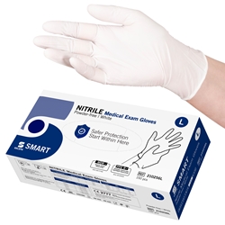 SELEFA® Examination Gloves, Nitrile SMART, White