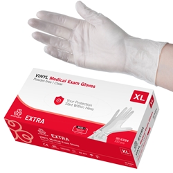evercare® Examination Gloves, Vinyl EXTRA