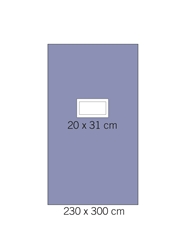 evercare® Laparoscopy drape 230x300 cm aperture 20x31 cm