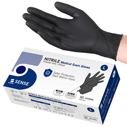 SELEFA® Examination Gloves Nitrile SENSE, Black