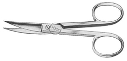 Nail scissors curved economy