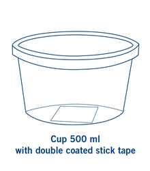 evercare® MediKit Bowl plastic 500 ml transparent, sterile