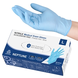 evercare® Examination gloves, Nitrile accelerator free, NEPTUNE, blue