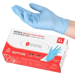 evercare® Examination gloves, Nitrile accelerator free, NEPTUNE, blue