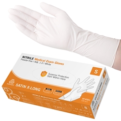 evercare® Examination Gloves, Nitrile SATIN X-LONG
