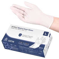 evercare® Examination Gloves, Nitrile SATIN