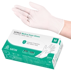 evercare® Examination Gloves, Nitrile SATIN