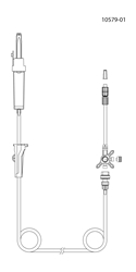 evercare® inLine Gravity set, Vented, 3-way stopcock, Back check valve, PVC-free, 195cm BCV 3-w - evercare® inLine - 2