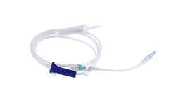 evercare® inLine Gravity set, Non-Vented, Back check valve, 3-way stopcock, PVC-free