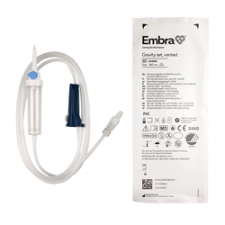 Embra® Gravity set, vented, PVC-free, Nordic Swan Ecolabel, Embra infusion Sets - evercare® inLine - 1