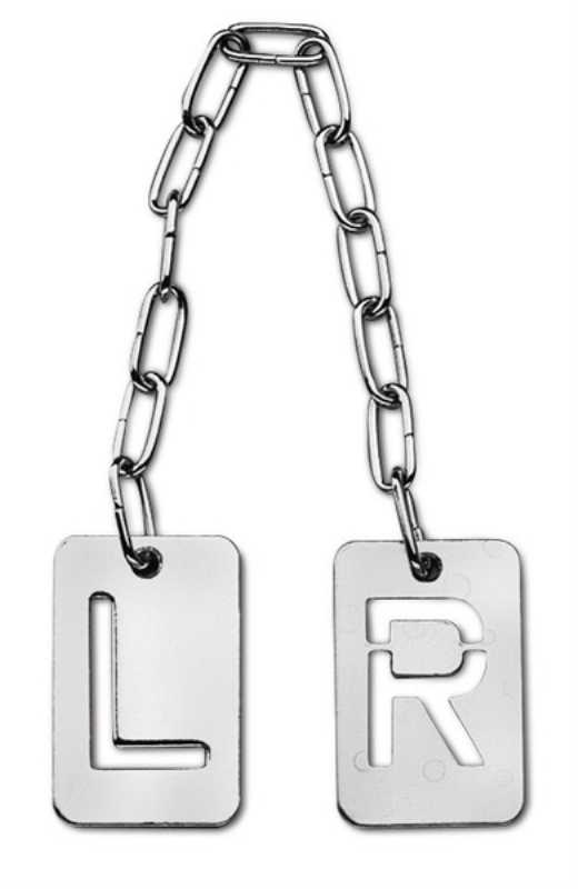 Puolimerkit RTG, metalli, L/R Eickemeyer, 1kpl