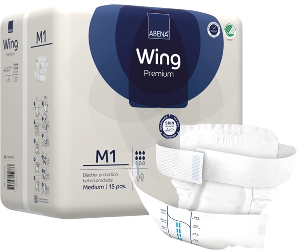 Vyövaippa ABENA Wing M1, Premium (4x15kpl) 60KPL - Abena