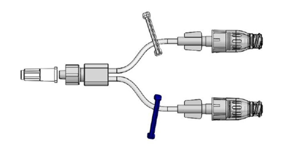 Neulaton liitin NeutrArt, Kaksoislumen 10cm letku 100KPL