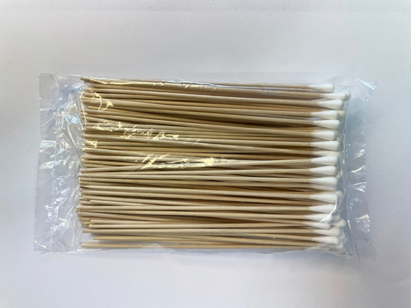 Näytteenottotikku puuvarsi, puuvilla ston 150x2,2mm 100KPL - 1