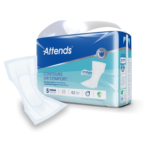 Muotosuoja Attends Contours, Air Comfort 5 (5x42kpl) 210KPL - Attends