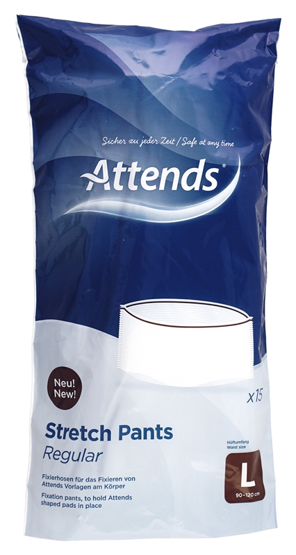 Hygieniahousut Attends Stretch, PantsRegular lahkeeton L 15KPL - Attends - 1