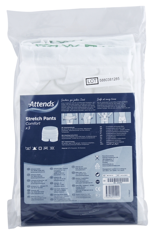 Hygieniahousut Attends Stretch, Pants Comfort XL 3KPL - Attends - 3