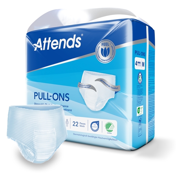 Inkohousut Attends, Pull-Ons 4M (4x22kpl) 88KPL - Attends