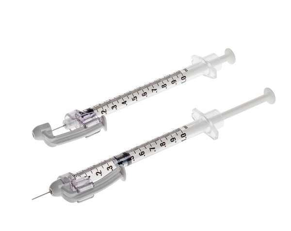 Safetyglide TNT turvaruisku, 1ML 26G KIINTEÄ TURVANEULA 100