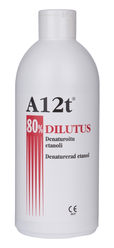 A12T DILUTUS 80% 500 ML , etanoli 80% 1 KPL