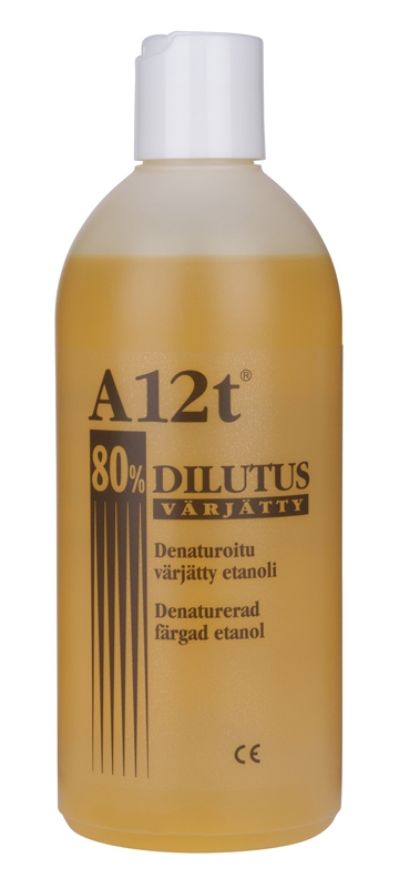 VÄR. A12T DILUTUS KELT. 500 ML , etanoli  80% 1 KPL