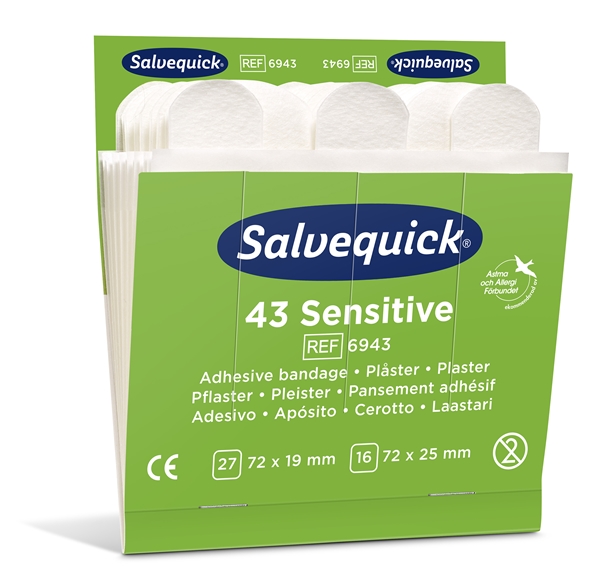Kuitukangaslaastari Salvequick, Täydpakk herkkäiho 258KPL - Salvequick - 2