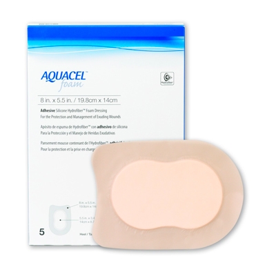 Haavasidos Aquacel Foam, kantapää kiinnittyvä 5KPL - Aquacel