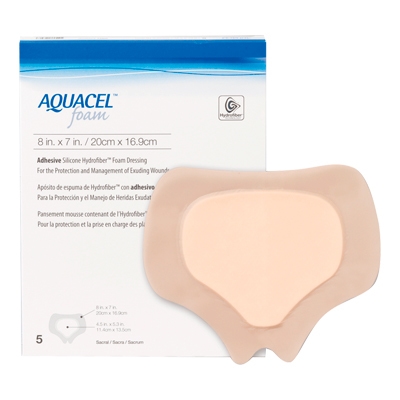 Haavasidos Aquacel Foam, sakraali kiinnittyvä 5KPL - Aquacel
