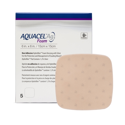 Haavasidos Aquacel Foam Ag, 15x15cm ei kiinnittyvä 5 KPL - Aquacel