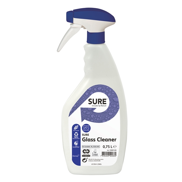 SURE lasin ja kovien pintojen puhdistusaine Glass Cleaner 0,75L 1KPL, puhd. Glass Cleaner 0,75L 1KPL