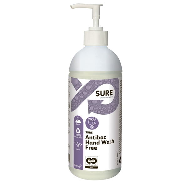 SURE desinfioiva, hajusteeton käsienpesuneste Antibac Hand Wash 0,5L 1KPL, Antibac Hand Wash 0,5L 1KPL