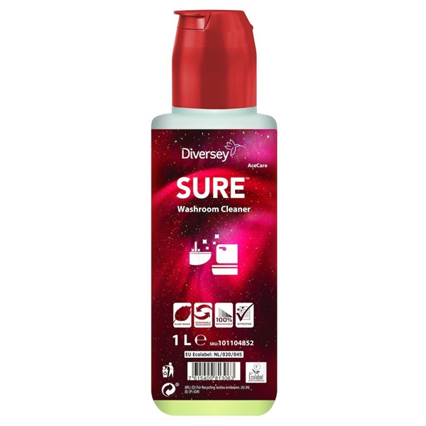 SURE AceCare saniteettitilojen puhdistusaine Washroom Cleaner 1L, Washroom Cleaner AC 1L