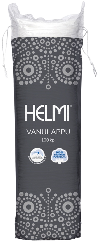 Helmi vanulappu pyöreä, 100KPL