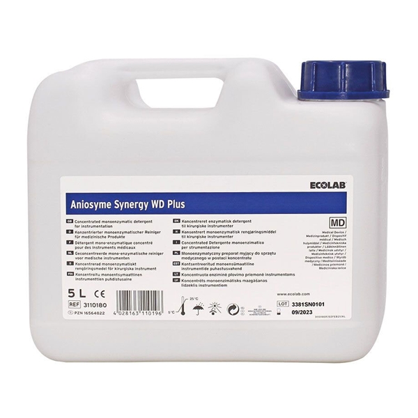 ANIOSYME SYNERGY WD PLUS 2X5L, Emäksinen pesuaine 2KPL