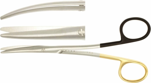 Sakset, ligature, 14cm, kä, TC, kovametallikärki, tylpät