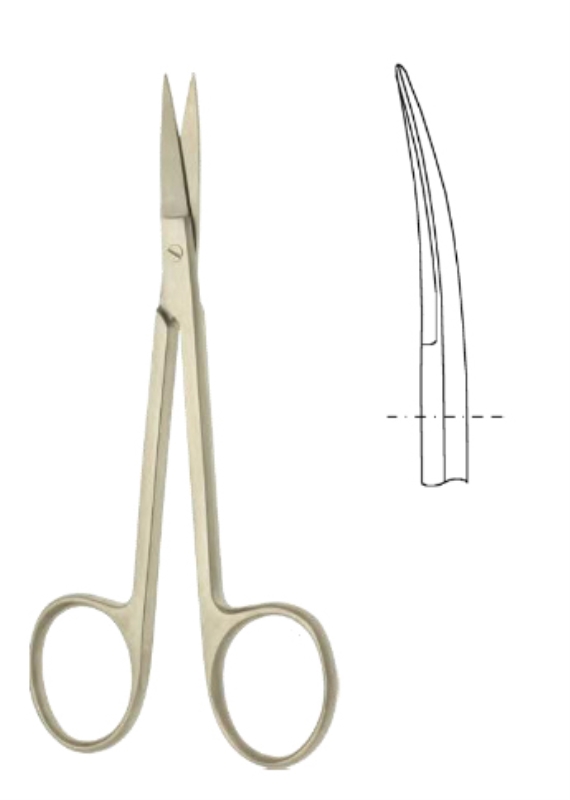 Irissakset käyrät te/te 11.5cm, 1 kpl