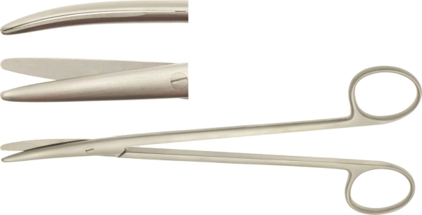 Sakset Metzenbaum kä 18cm, käyrä/tylppä