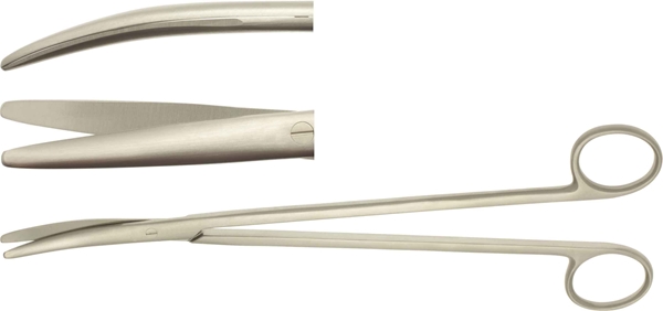 sakset "Metzenbaum"  23 cm, Valmistaja: Elcon Medical Instruments GmbH. Valmistusmaa: Saksa. Monikäyttöiset. , monikäyttöiset