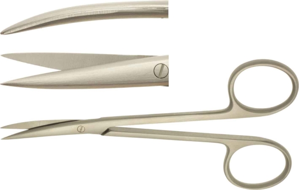 Sakset prepa Kilner, 120mm, käyrät, terävät