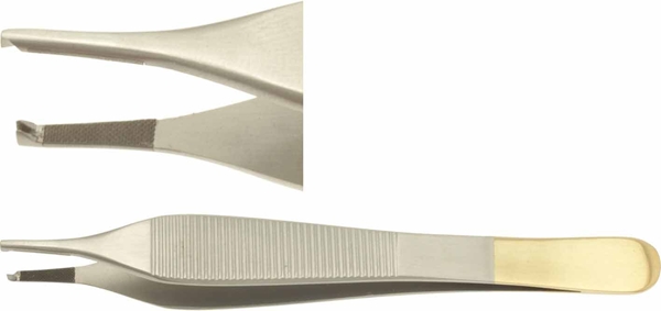 Atula Adson 1X2teeth 12cm, TC tissue