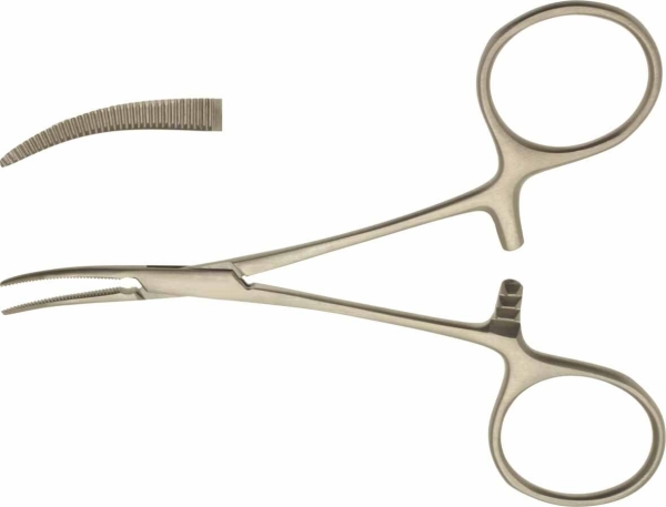 Pihti mosquito, anat. käyrä, 10 cm, 1 kpl