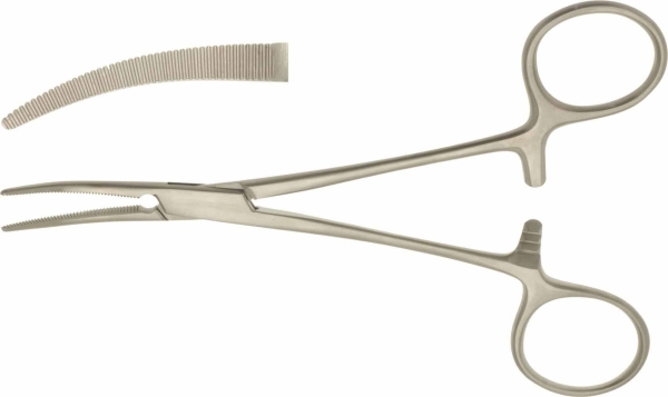 Crile käyrä 14 cm, Pihti suonenpuristin