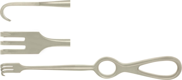 Haka Volkmann 3-sormi terävä, 22 cm