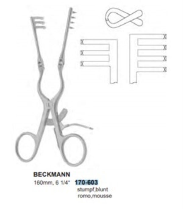 Haavanlevittäjä Beckmann 160mm, tylppä