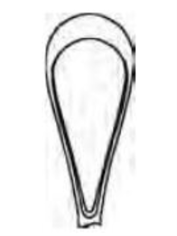 Kyretti Recamier no.2, terävä, jäykkä