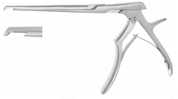 Kerrison-laminektomipihdit 180 mm, 1 mm, 40° alaspäin, 40° alaspäin suuntautuva kärki