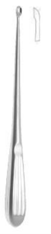 Kauha luu 230mm, suora, #1, oval 4mm