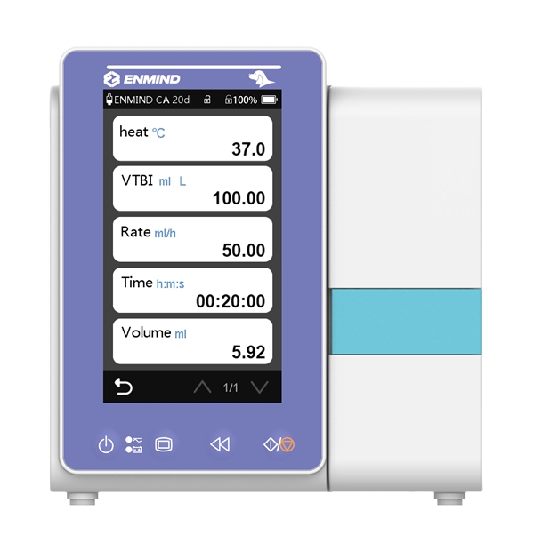 Infuusiopumppu nesteenlämmittimellä eläinlääkintään. Isolla kosketusnäytöllä. Selkeä suomenkielinen käyttöjärjestelmä, sis myös kiinnikkeen häkkeihin - 2